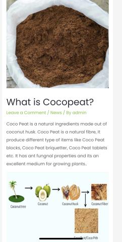 Cocopeat process