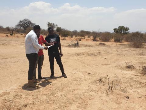 Surveying one of Afrotai sites